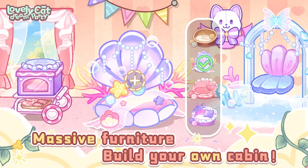 Lovely cat dream party (Лавли кэт дрим пати)  [МОД Unlimited Money] Screenshot 3