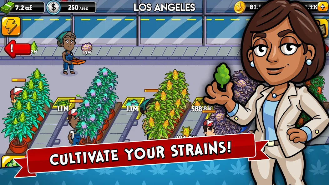 Weed Inc: Idle Tycoon (Уид Инк)  [МОД Много денег] Screenshot 1