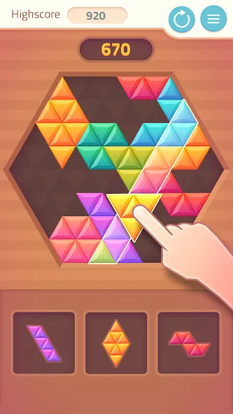 Triangles & Blocks (Полиблок)  [МОД Много монет] Screenshot 2