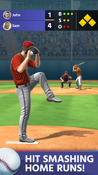 Baseball: Home Run Sports Game (Бейсбол)  [МОД Бесконечные деньги] Screenshot 2