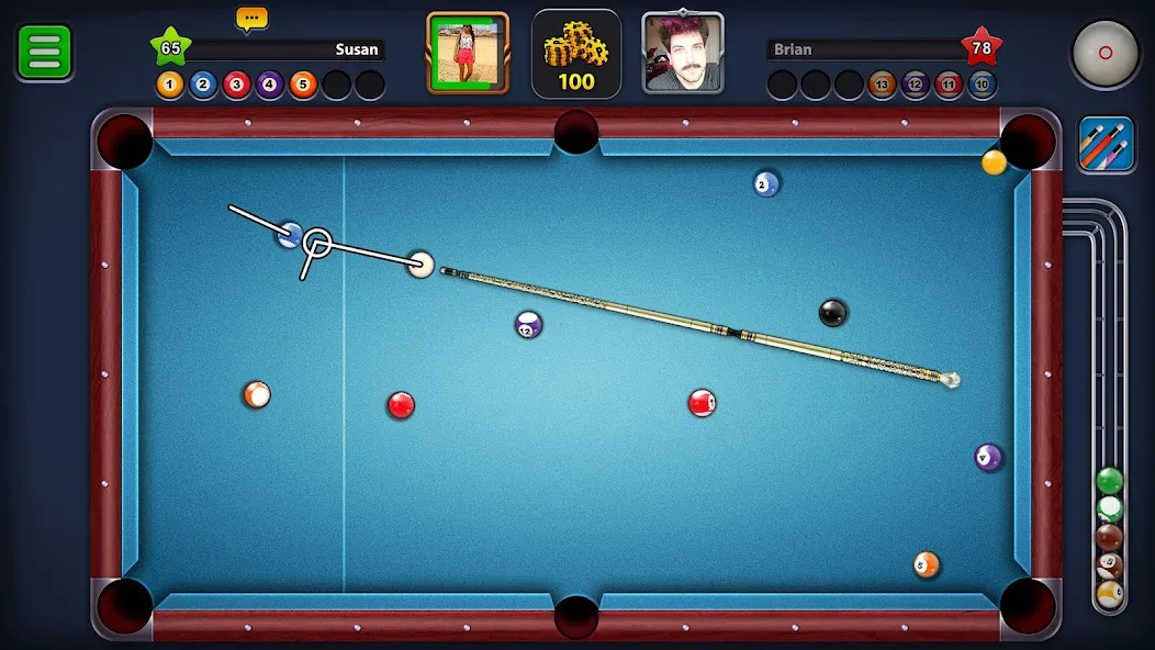 8 Ball Pool (Шаровый Бильярд)  [МОД Menu] Screenshot 1