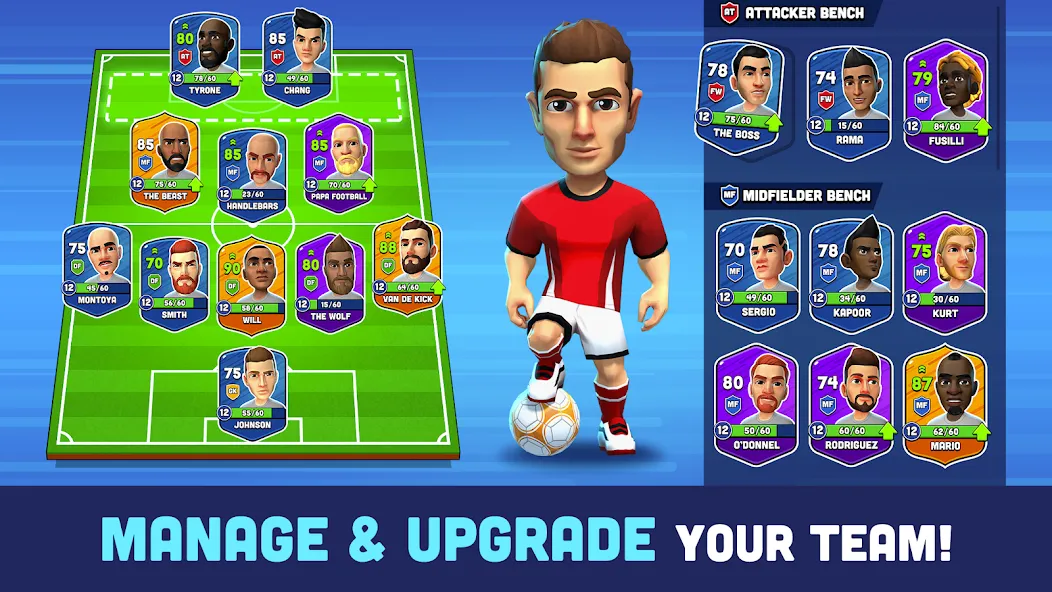 Mini Football - Mobile Soccer (Мини Футбол)  [МОД Бесконечные монеты] Screenshot 4