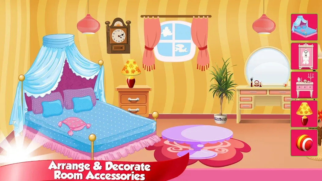 Girl Doll House Design & Clean  [МОД Много монет] Screenshot 4