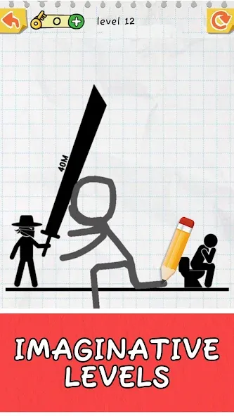 Draw 2 Save: Stickman Puzzle (Дроу 2 Сэйв)  [МОД Много денег] Screenshot 1