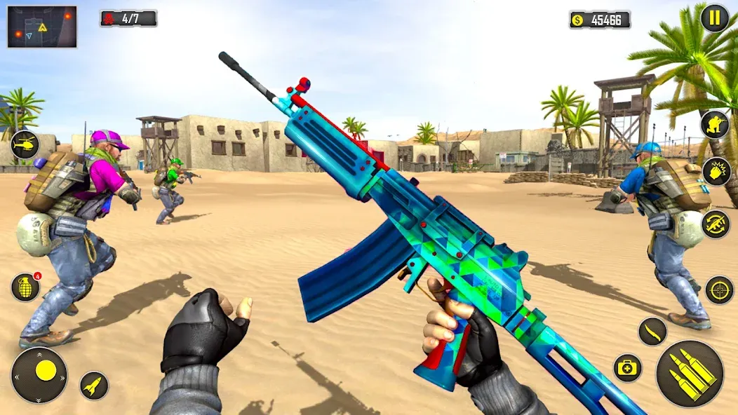 Fps Shooting Strike: Gun Games  [МОД Бесконечные деньги] Screenshot 1