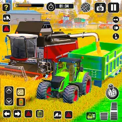 Скачать взломанную Tractor Farming Game Harvester  [МОД Бесконечные деньги] - полная версия apk на Андроид