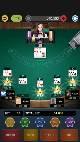 World Blackjack King  [МОД Unlimited Money] Screenshot 5