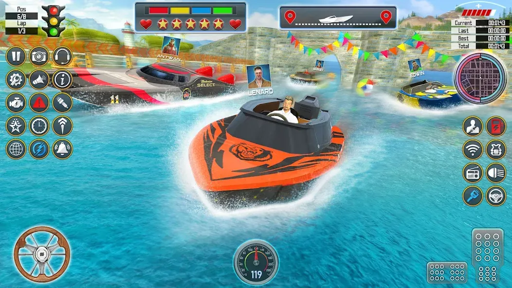 Speed Boat Racing: Boat games  [МОД Unlocked] Screenshot 2