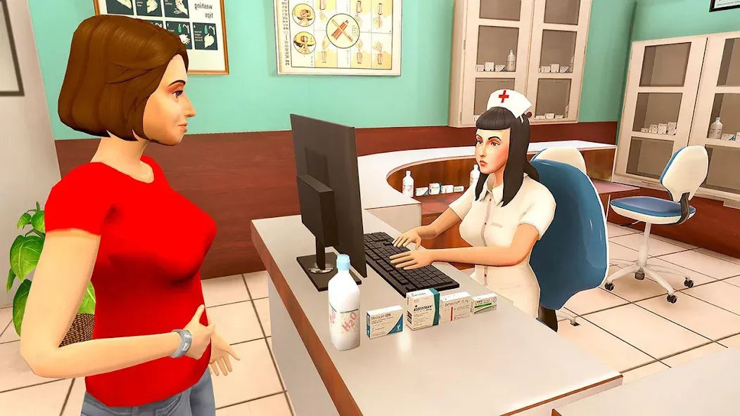 Virtual Pregnant Mom Baby Care (Виртуальная беременная мама Уход за младенцем)  [МОД Много денег] Screenshot 1