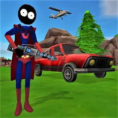 Взлом Stick Superhero  [МОД Unlocked] - стабильная версия apk на Андроид