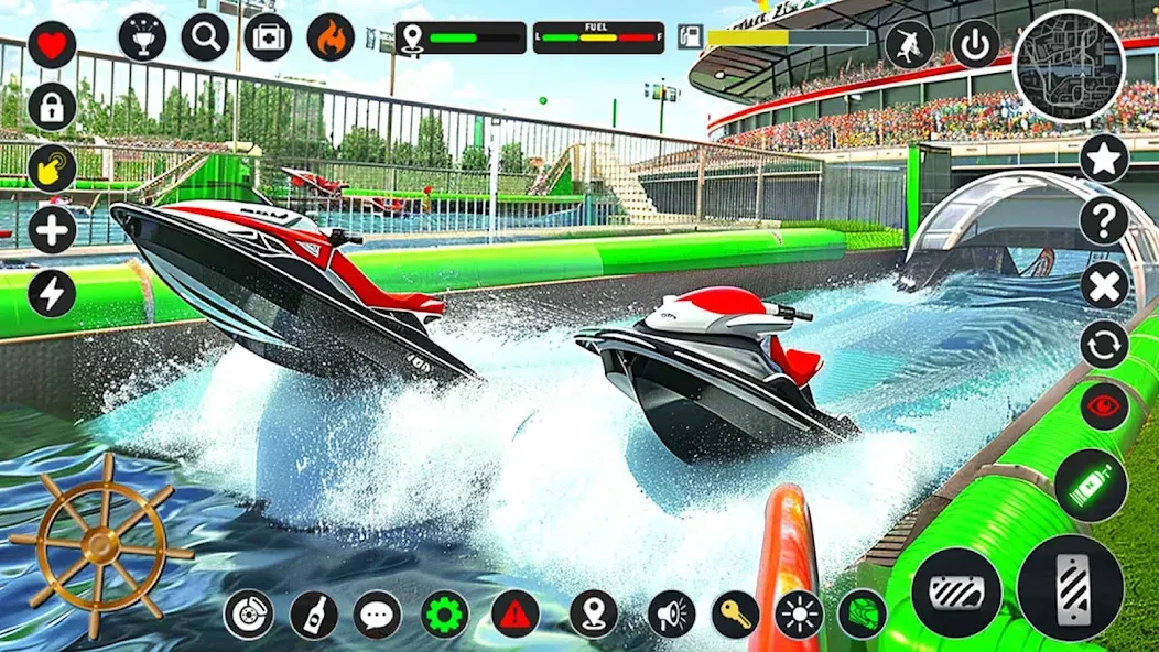 Jetski Boat Racing: Boat Games (Джетски Гонки на лодках)  [МОД Mega Pack] Screenshot 1