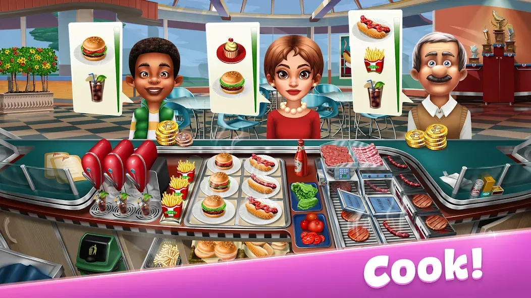 Cooking Fever: Restaurant Game  [МОД Unlocked] Screenshot 1