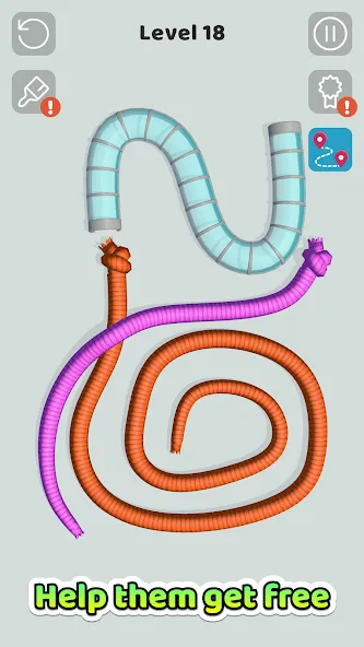 Tangled Snakes (Танглд Снейкс)  [МОД Бесконечные деньги] Screenshot 2