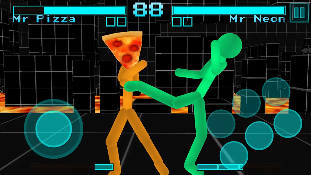 Stickman Fighting Neon Warrior  [МОД Все открыто] Screenshot 4