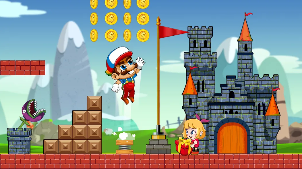 Super Bean Bros: Running Games (Супер Бин Приключение)  [МОД Много монет] Screenshot 3