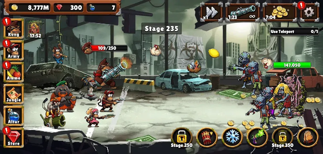 Apes vs. Zombies  [МОД Много денег] Screenshot 3