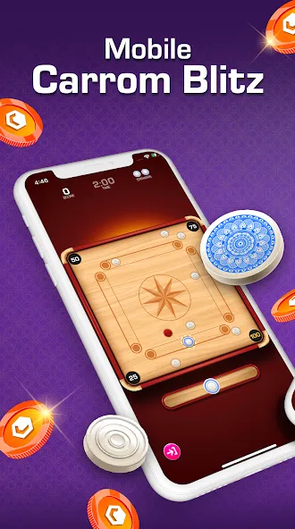 Carrom Blitz: Win Rewards (Карром Блиц)  [МОД Menu] Screenshot 1