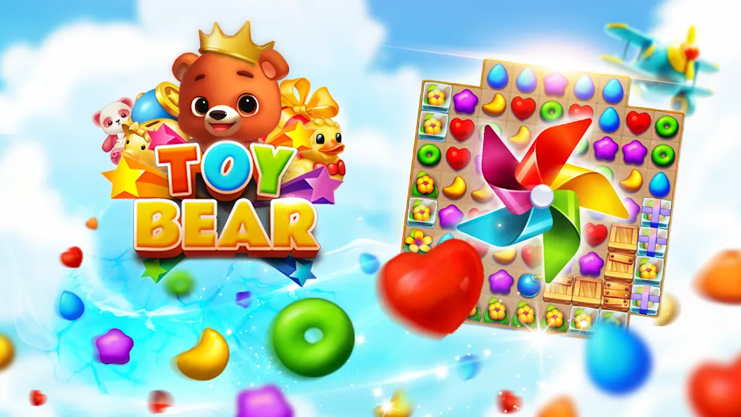 Toy Bear Sweet POP: Match 3 (Той Бир Свит ПОП)  [МОД Бесконечные монеты] Screenshot 5