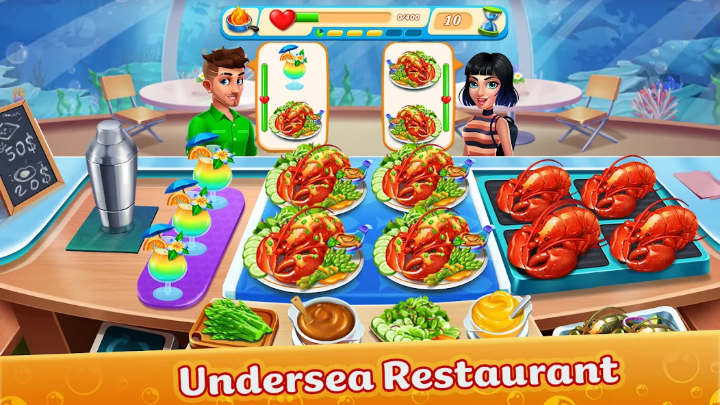 Cooking Aquarium - A Star Chef (Кукинг Аквариум)  [МОД Меню] Screenshot 2