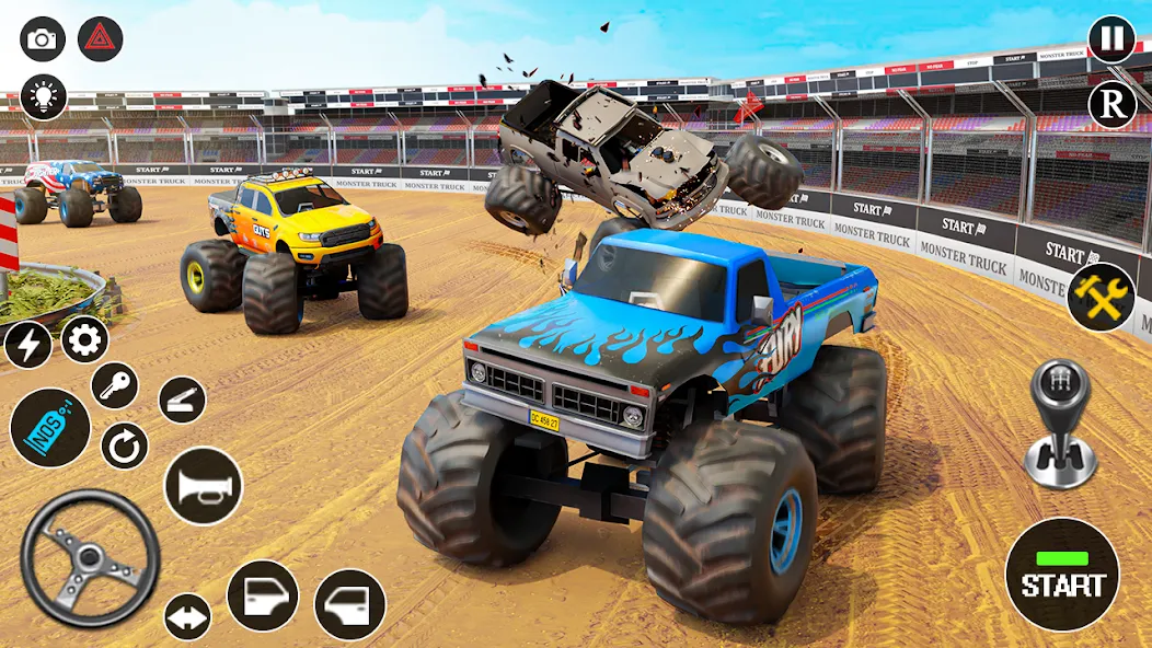 Fearless US Monster Truck Game (Фирлесс ЮЭС Монстер Трак Гейм)  [МОД Много монет] Screenshot 1