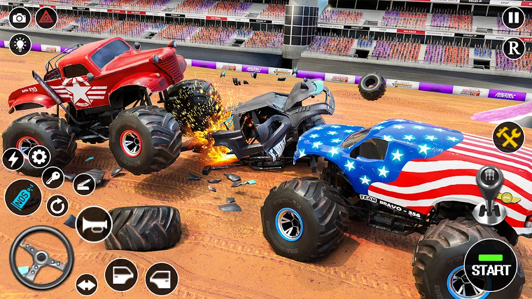 Fearless US Monster Truck Game (Фирлесс ЮЭС Монстер Трак Гейм)  [МОД Много монет] Screenshot 4