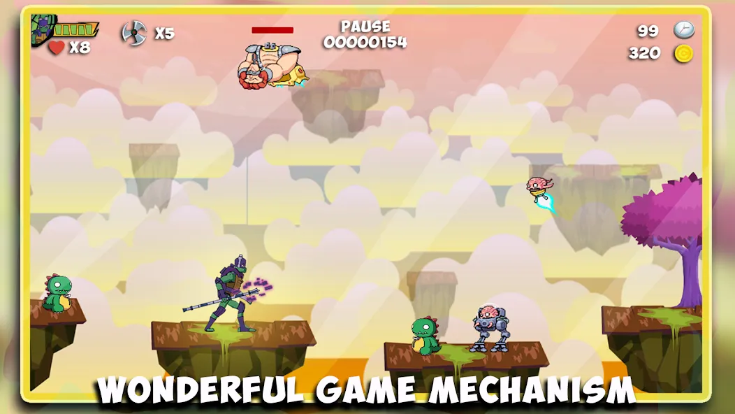 The turtle adventur ninja hero  [МОД Много денег] Screenshot 4