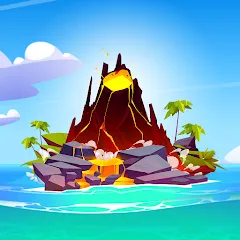 Скачать взломанную Volcano Island - Sim Game (Вулканический остров)  [МОД Бесконечные деньги] - последняя версия apk на Андроид