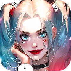 Скачать взломанную Clown Color, Paint by number  [МОД Все открыто] - полная версия apk на Андроид
