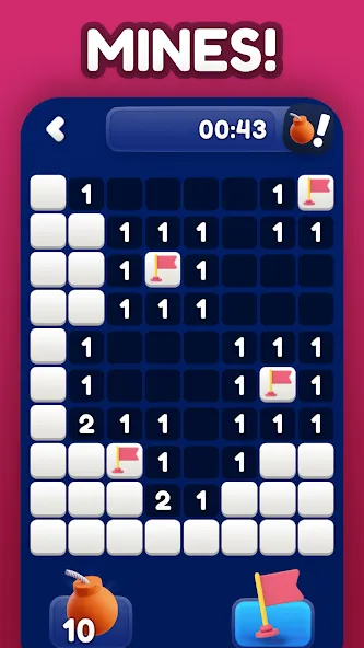 Minesweeper Bomb Mines Game (Майнсвипер разблокирует уровни Марка)  [МОД Все открыто] Screenshot 1