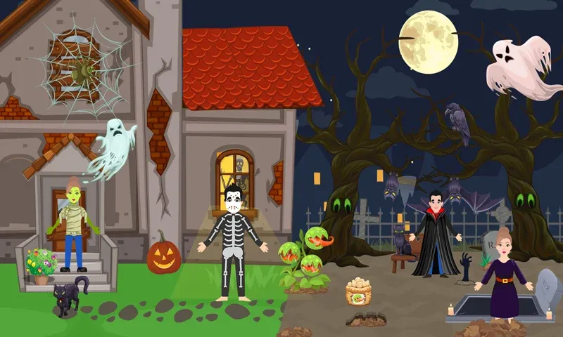 Pretend Play Halloween Party (Претендуй на Хэллоуинскую вечеринку)  [МОД Unlocked] Screenshot 2