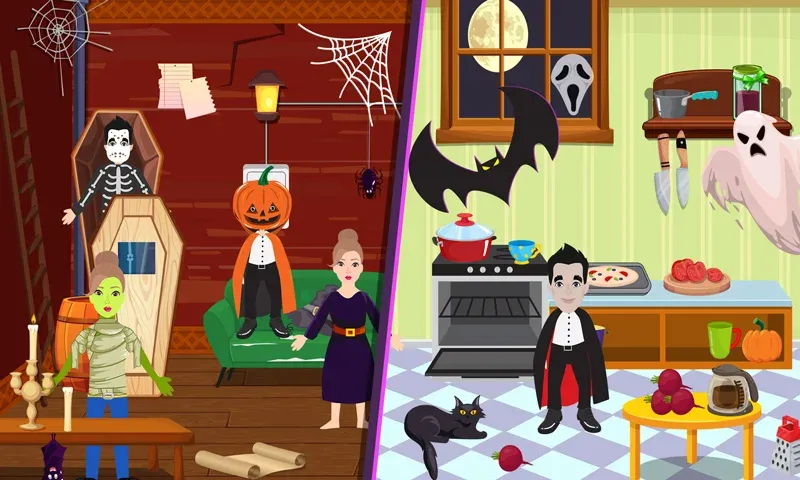 Pretend Play Halloween Party (Претендуй на Хэллоуинскую вечеринку)  [МОД Unlocked] Screenshot 4