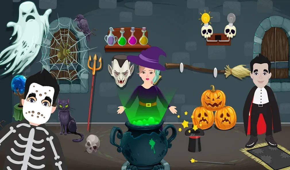 Pretend Play Halloween Party (Претендуй на Хэллоуинскую вечеринку)  [МОД Unlocked] Screenshot 5