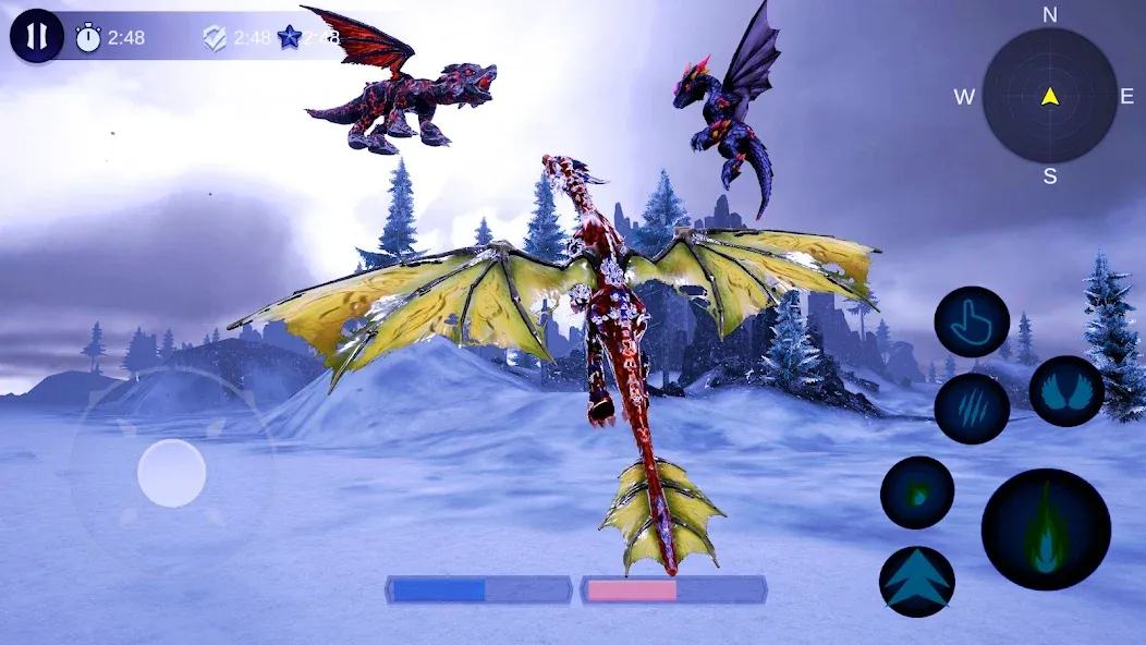 Magical Dragon Flight Games 3D  [МОД Бесконечные монеты] Screenshot 3