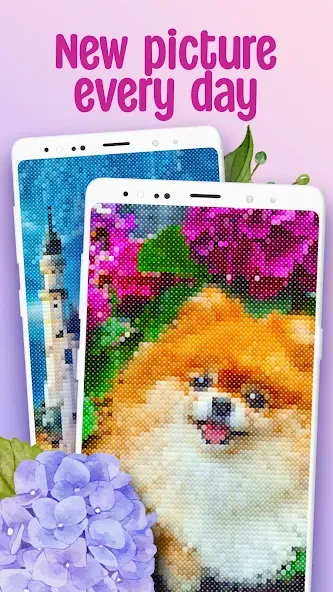 Cross-Stitch: Coloring Book (Кросс)  [МОД Меню] Screenshot 3