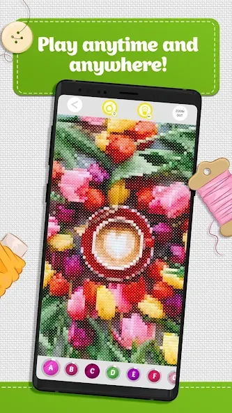 Cross Stitch Coloring Art (Кроссстич окрашивание искусства)  [МОД Меню] Screenshot 5