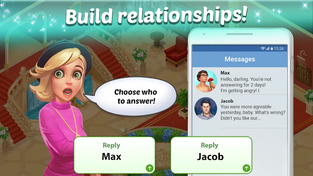 Family Hotel: love & match-3 (Фэмели Отель)  [МОД Много монет] Screenshot 5
