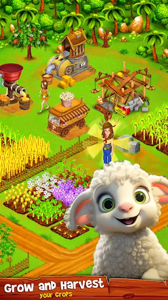 Country Valley Farming Game (Парадайз Хей Фарм Айленд)  [МОД Все открыто] Screenshot 1