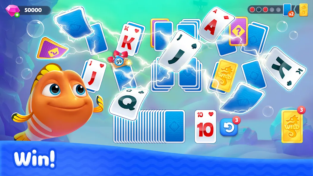 Fishdom Solitaire (Фишдом Солитер)  [МОД Меню] Screenshot 3