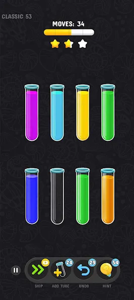 Color Water Sort Puzzle Games (Цветные игры сортировки воды)  [МОД Бесконечные монеты] Screenshot 2