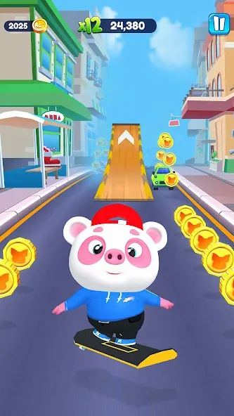 Piggy Panda Run: Fun Game  [МОД Бесконечные монеты] Screenshot 3