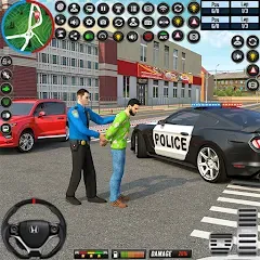 Скачать взломанную City Police Car Driving Games  [МОД Menu] - стабильная версия apk на Андроид