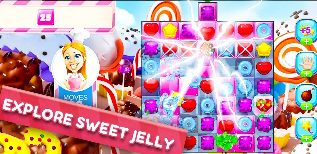 Jelly Kingdom Crush - Match 3  [МОД Меню] Screenshot 3