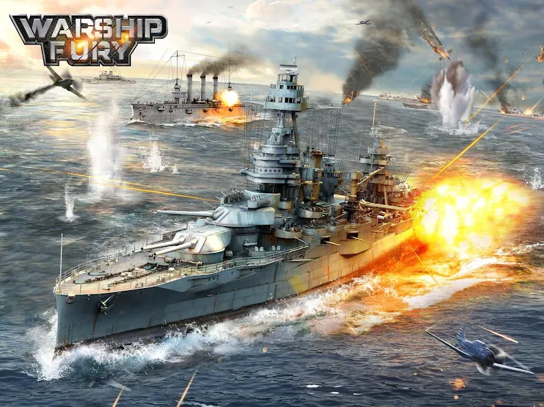 Warship Fury  [МОД Бесконечные монеты] Screenshot 5