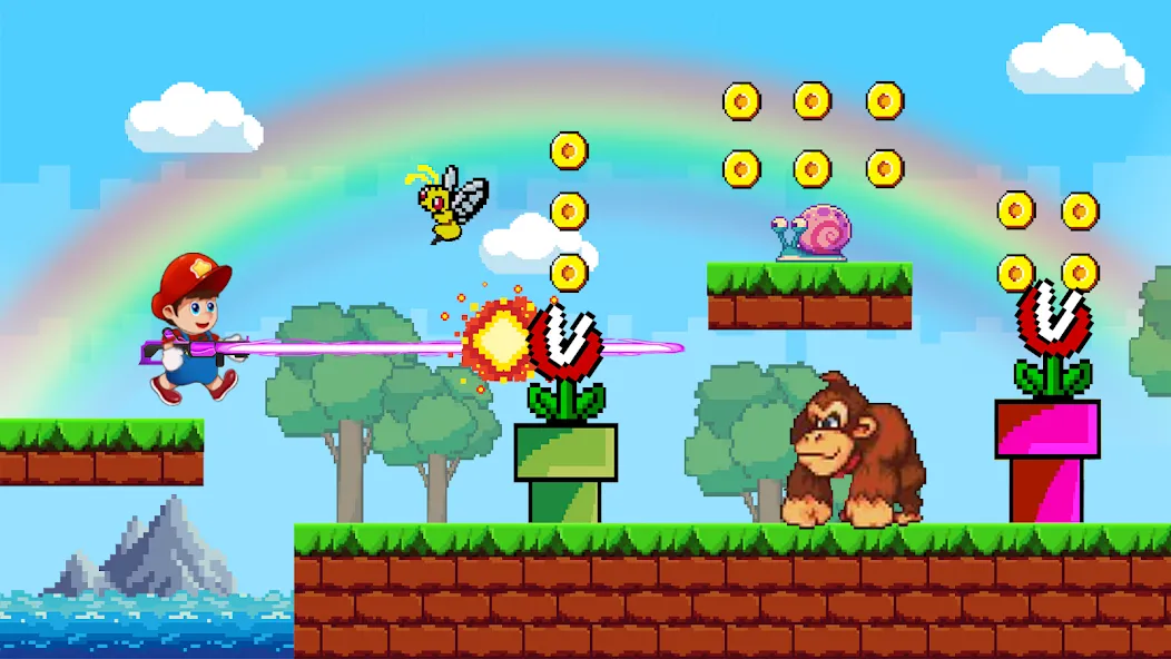 Super Mano : Adventure Jump (упер кэт ган)  [МОД Menu] Screenshot 2