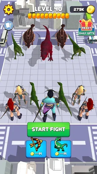 Dinosaur Monster Fight Battle (Бамбам Монстр Против 100 Дверей)  [МОД Mega Pack] Screenshot 3