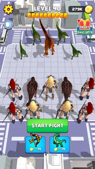 Dinosaur Monster Fight Battle (Бамбам Монстр Против 100 Дверей)  [МОД Mega Pack] Screenshot 5