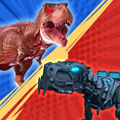 Взломанная Dinosaur Monster Fight Battle (Бамбам Монстр Против 100 Дверей)  [МОД Mega Pack] - последняя версия apk на Андроид