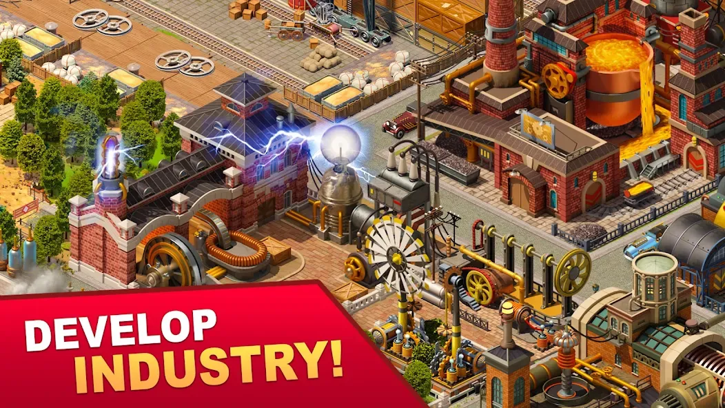 Steam City: Town building game (Стим Сити)  [МОД Mega Pack] Screenshot 3