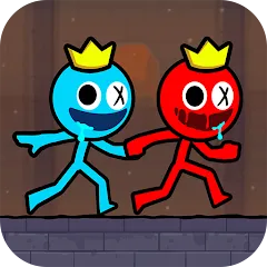 Взломанная Red and Blue Stickman 2024 (Ред энд Блу Стикмен 2)  [МОД Unlimited Money] - полная версия apk на Андроид