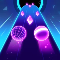 Скачать взломанную Rolling Twins: Music Ball Rush (Роллинг Твинс)  [МОД Много монет] - последняя версия apk на Андроид